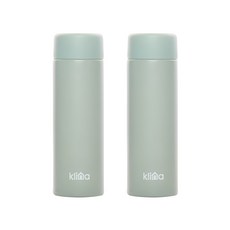 (1+1)클리나 스텐 소형 티 커피 포켓 미니 텀블러 150ml 200ml, 민트, 2개