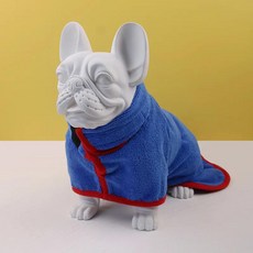 개 목욕 애견목욕가운 가운 애완 동물 건조 코트 의류 극세사 흡수성 비치 타월 대형, M, 1개