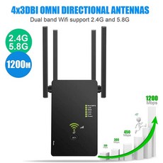 와이파이 증폭기 5g wifi 리피터 wifi5 증폭기 1200mbps wi fi 신호 네트워크 익스텐더 장거리 5ghz 부스터 증가 5 ghz 무선 wi-fi