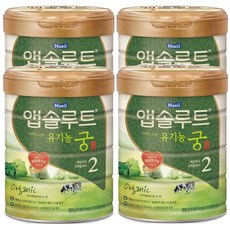 앱솔루트 자연의 선물 유기농 궁 분유 2단계, 800g, 4개