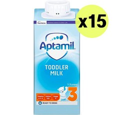 Aptamil 압타밀 영국 3단계 토들러 밀크 드링크 액상 리퀴드 아기 분유 (1-3세) 200 ml x 15개