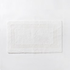 [JAJU/자주] 보더 양면 바스 매트_70x45cm_화이트, FR, 화이트, 1개