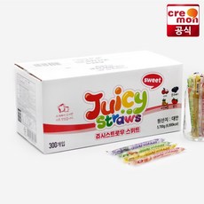 쥬시스트로우 스위트 천연과즙 무색소 젤리 300입, 5700g, 1개 - 5700g