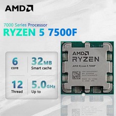 AMD Ryzen 5 7500F R5 - 7000 시리즈 6 코어 3.7 GHz 소켓 AM5 65W 100-000000597, 한개옵션0 - 라이젠7500f