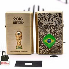 지포 라이터 특이한 ZIPPO 고급 선물용 복고풍 빈티지 방풍 라이터의 왕자 일본 오리지널(FIFA)PRINCE 월드컵 기념 한정판이다. 공동 명의로