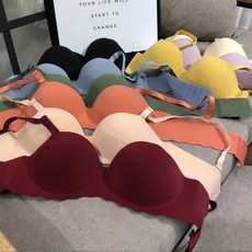 손바닥 심리스 노와이어 빅사이즈 왕뽕 보정 브라 속옷 무봉제