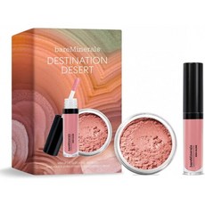 bareMinerals DESTINATION DESERT MAJOR 미니 립 래커 & GOLDEN GATE 풀 사이즈 블러쉬, 1, 단일옵션