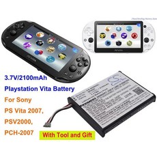 카메론 시노 게임 콘솔 배터리 소니 PCH-2007 PS Vita 2007 PSV2000 용 4-451-971-01 SP86R 2100mAh, 한개옵션0, 1개