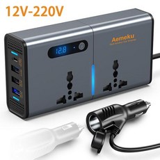 C타입 USB 고속 충전 차량용 인버터 충전기 어댑터 신형 자동차 인버터 DC 12V to AC 220V 200W