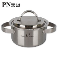 풍년IH 퓨어가르텐 통5중스텐냄비 인덕션냄비 양수 편수냄비 전골 국냄비 웍 국솥 스테인레스냄비, 선택01-퓨어가르텐 통5중냄비(14cm양수)