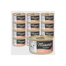 미아모아 캔 파스테이트 캔 연어 85gx12개 고양이 습식 주식캔 사료, 85g, 12개