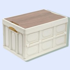 56L 멀티수납 캠핑 폴딩박스 (아이보리) CD-1570