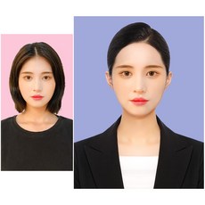 셀프 증명사진 18매 취업사진 정장합성 비자 여권사진 주민등록증 운전면허증 반명함 수능 원서, (추가선택) 컬러배경 합성