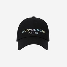 우영미 렌티큘러 엠브로이드 볼캡 블랙 - 23SS WOOYOUNGMI Lenticular Embroidered Ball Cap Black
