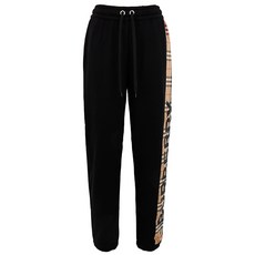 버버리 20FW 블랙 빈티지 체크 패널 조깅 팬츠 8024541 BLACK