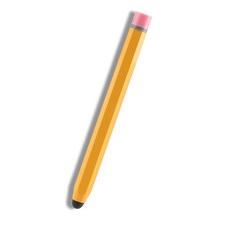 보니하우스 스마트 패드 학습기 어린이 터치펜, 12cm 연필모양 옐로우, 1개