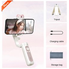 Hohem iSteady V2s 3 축 짐벌 안정기 셀카봉 앱 제어 단계 마그네틱 필 라이트 스마트폰 휴대폰 핸드폰용, 01 V2S 핑크 표준, 1개