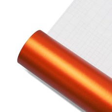 메가모터스 데칼 아이스 오렌지 필름 포장 랩 시트 새틴 스티커 틴팅 매트 스타일링 차량 바디 비닐 커버 크롬 브러시 DIY 자동차, Orange, 1.52x1m, 1개