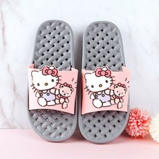 산리오 헬로키티 물빠짐이 좋은 라탄 EVA 성인욕실화 265mm 584279, 단품, 1개