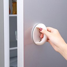 붙이는 원형손잡이x2개 부착식손잡이 창문손잡이, 원형 캐비닛 손잡이 화이트