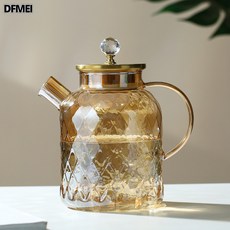 고붕규유리 냉수통 호박색 냉수통 난릉통 대용량 차주전자, 쿨물병 1800ml