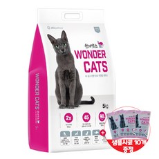[샘플사료10봉증정] NEW 원더캣츠 5kg 전연령 고양이사료, 1개