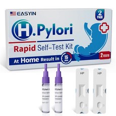 PH 측정 페이퍼 용지 스트립 H Pylori 검사 키트 2개 빠르고 정확도가 높으며 사용하기 읽기 Helicobacter 10 15분 내 결과 1592213, 1개
