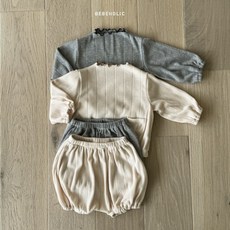 아기 봄 베베홀릭 오버솔상하세트 백일 돌 남아 여아 긴팔 블루머 상하복 실내외복 데일리룩