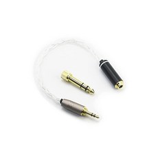 NewFantasia 3.5mm 0.3cm(1/8인치) TRS 수 및 6.3mm 0.6cm(1/4인치) 어댑터 - 4.4mm 밸런스 암 헤드폰 오디오 어댑터 케이블
