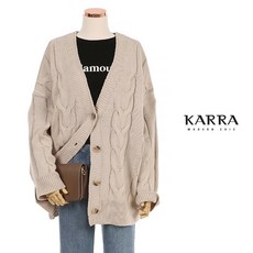 KARRA (88까지)박시핏꽈배기가디건_KB0FCD326A