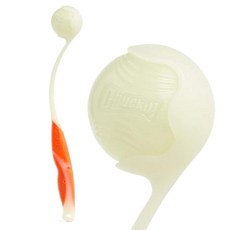 Chuckit! Pro Fetch 강아지용 장난감 볼 런처 같은 크기의 모든 공과 호환 미디엄 45.7cm(18인치) + 최대 글로우, 1개