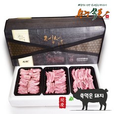 [문경쑥돈직영] 한돈 1+등급 고급선물세트 1.8kg 등갈비세트, 1개