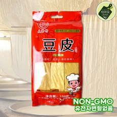 NON-GMO (유전자변형없음) 메주콩 두유피 쫄깃한 두부피 슬라이스 150g, 1개