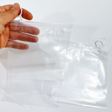 희재감성 고리지퍼백 1P 화장품포장 여행용파우치 슬라이드 구디백 15X15 선물포장 투명지퍼백, 1개, 1개입