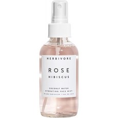 초식동식물 - 천연 로즈 히비스커스 하이드레이팅 페이스 미스트 진정 자연스럽고 깨끗한 아름다움(4온스):, 단일옵션
