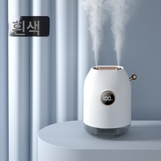 이중분무구 가습기 usb 대용량 사무용침실무음공기청정기, 화이트