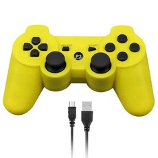 소니 플레이스테이션 3 용 무선 블루투스 게임패드 PS3 컨트롤러 조이스틱 게임 콘솔 PC, YE, 1개, 09 YE