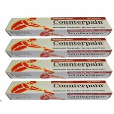 [구매대행] Counterpain Muscular Pain Relief Hot Warm Balm 120g. (4 Packs), 1