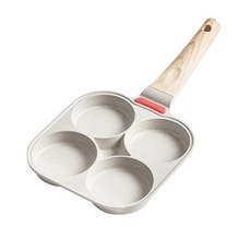 X G맥반석 하트 사공 오믈렛 프라이팬 후라이 안 끈적끈적한 오믈렛 조식 계란 햄버거 조식 오믈렛 조식 하트 계란, 흰색 감온 4공, 1개