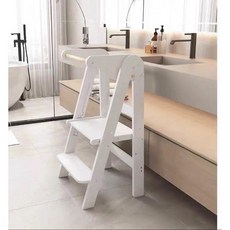 접이식 러닝타워 발판 풋스툴 스텝스툴 키친헬퍼 원목 사다리 낙상방지, E