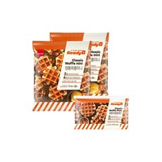 삼립 레디비 냉동 정통와플 플레인 6입 2봉+미니 20입 1봉 총32개, 600g, 32개
