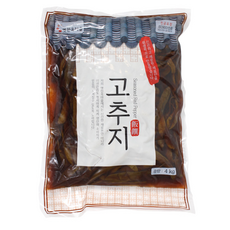 케이푸드_옛한옥마을 대용량 가게 식당용 업소용 일식 식자재 절임 밑 반찬 간장고추지 4kg, 100개