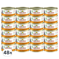 알모네이쳐 고양이 주식캔, 70g, 닭고기와 참치, 48개