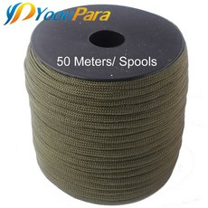 파라코드줄 낙하산줄 230 색상 paracord 550 paracorde rope cuerda escalada mil spec type iii 7 가닥 낙하산 야외 캠핑 생존 구, 단일, 1개, 2