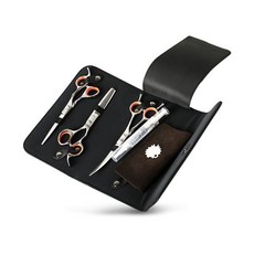 닉센 강아지 미용가위 3종 고급 가죽가위집 패키지 세트