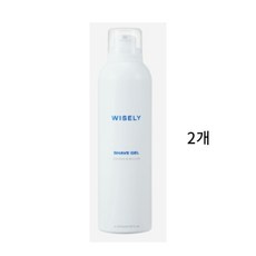 와이즐리 쉐이빙젤 200ml x 2개 바오밥 그린티 알로에 천연성분 윤활 보습