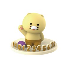 카카오프렌즈 춘식이 피규어 차량 주차번호판, 1개