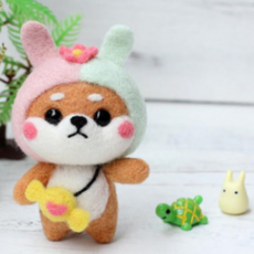 리리론스 diy 초보용 양모펠트 니들펠트 공예 인형만들기 울펠트 취미생활, 02.캔디백시바, 1세트
