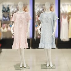 [AK PLAZA] [비너스]파스텔 크리즈 데이지 꽃 나염 원피스 잠옷(vgn4435)