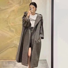 양면 캐시미어 여성 무당 클래식 뾰족한 모자 망토 케이프 판초 20 겨울 가을 와이드